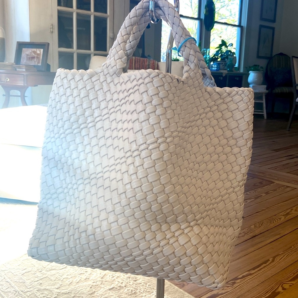 JINMANXUE Woven Purse for Women, Neoprene Top-handle Shoulder Bag, and wristlet - Picture 5 of 8